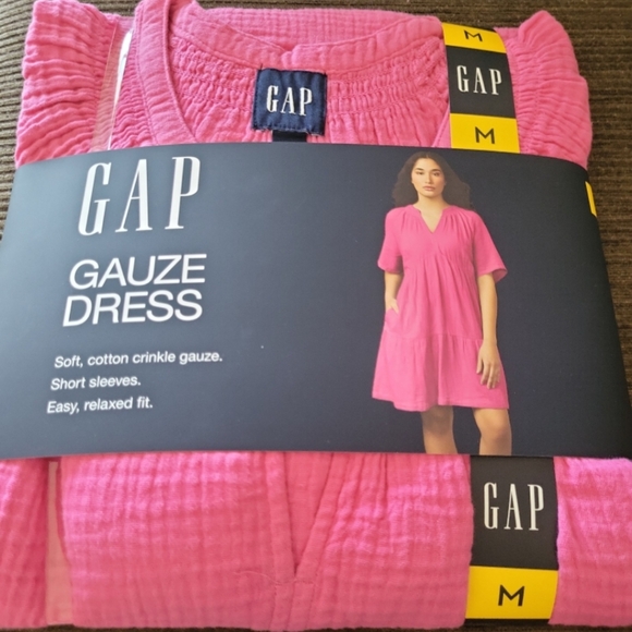 GAP Pink Gauze Dress, Medium, xxl - Picture 10 of 10